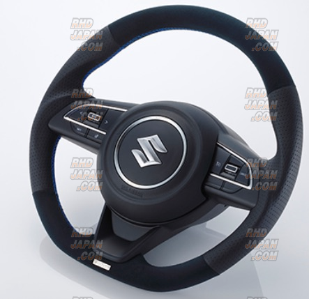 TRUST GReddy Steering Wheel All Leather Silver Stitch - Swift